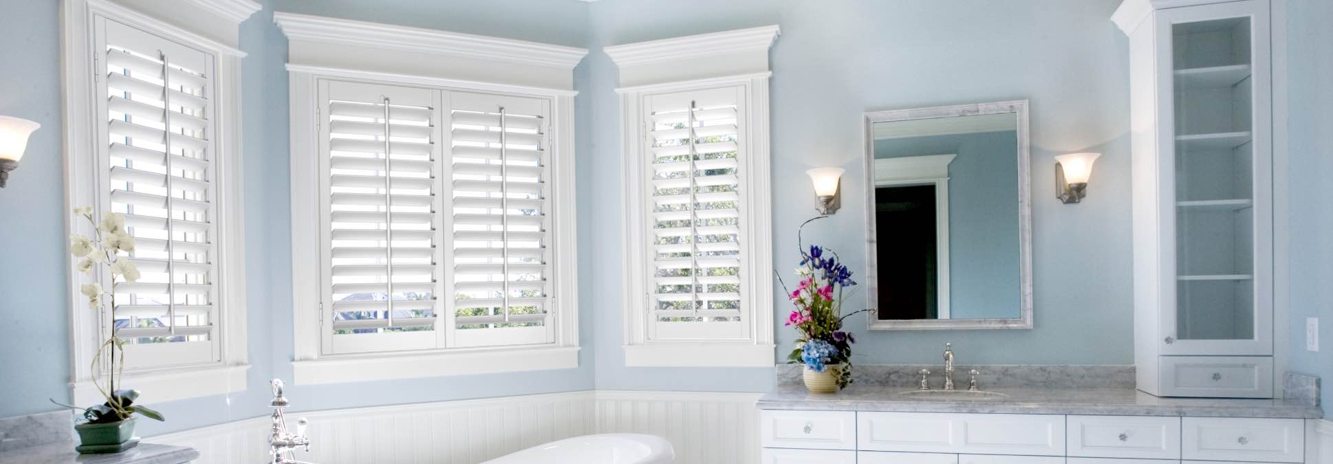 Polywood Shutters in bathroom