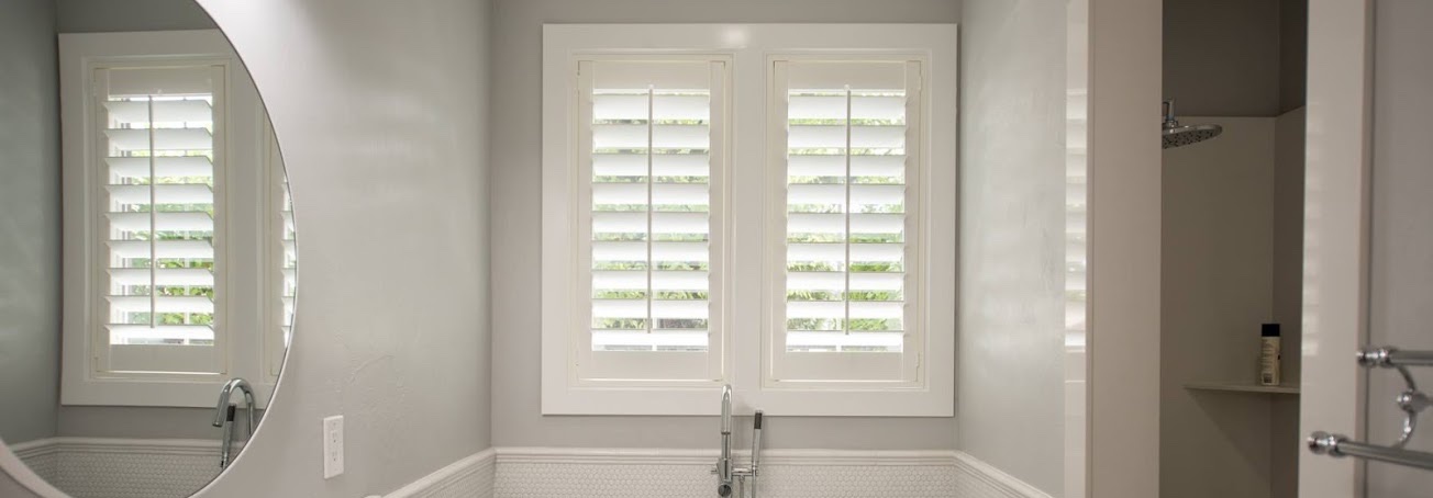 Shutters in a bathroom