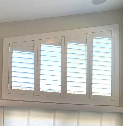 White polywood rake shutters