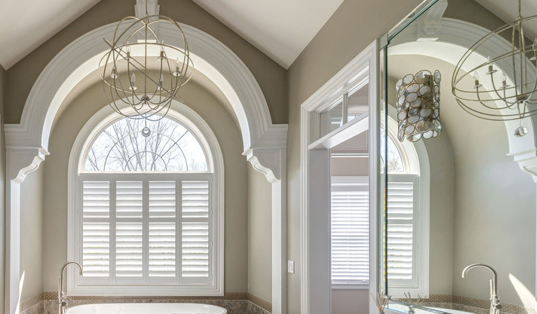 Shutters in a bathroom