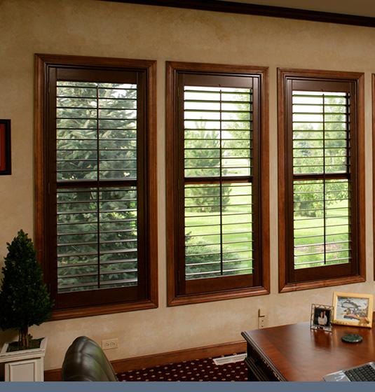 Ovation shutters in an office