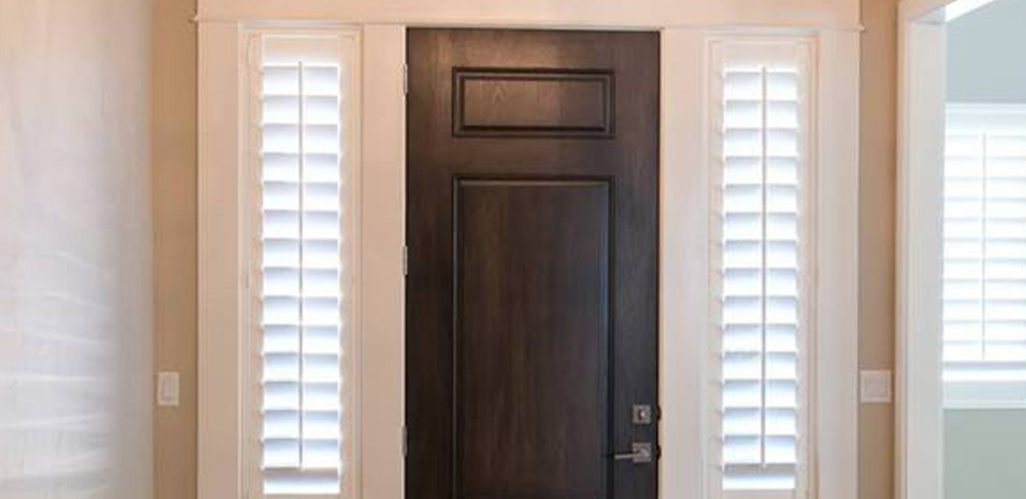 Sidelights with polywood white shutters