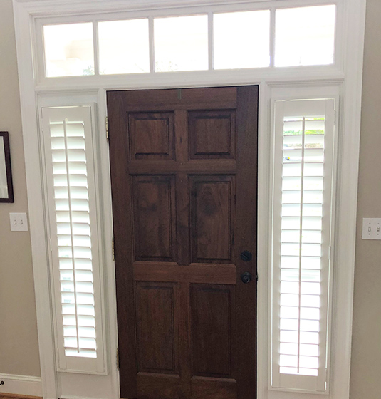 Sidelight with polywood shutters